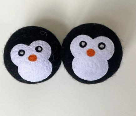Classic Penguin reusable wool dryer balls